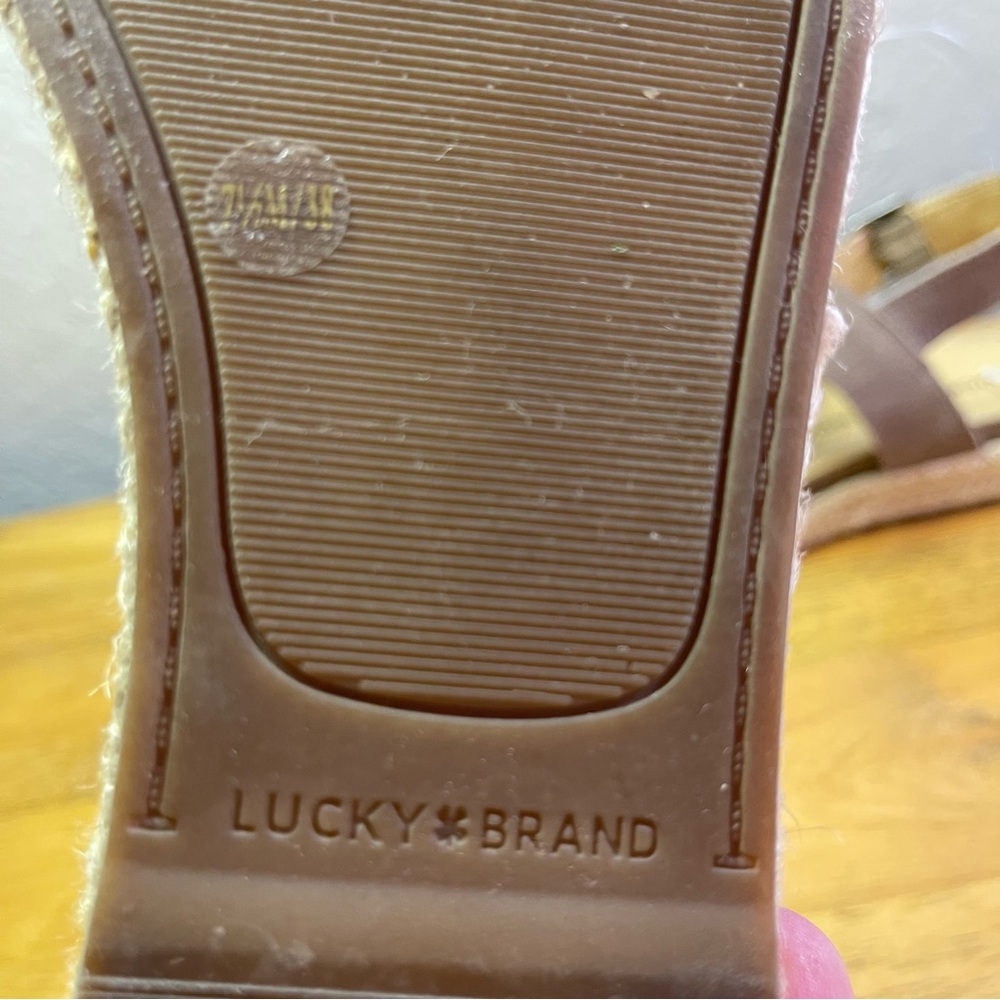 Women’s Taupe Cross-Strap Sandals with Espadrille Sole - Picture 11 of 12